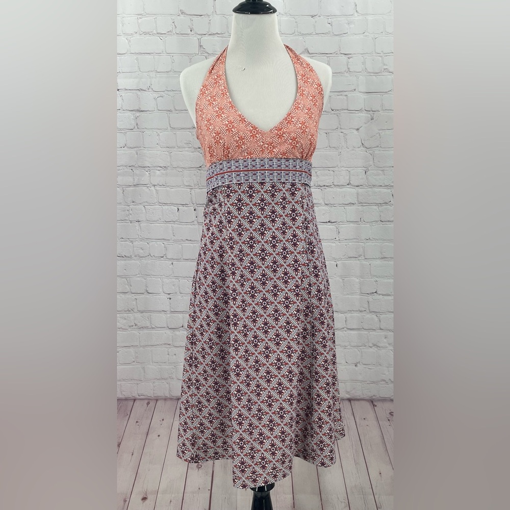 Halter Padded Travel Vacation Pack Everywhere Iron/ Wrinkle Free V-Neck S Dress